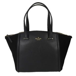 The Kate Spade Lewis Drive Alanie Tote in Black leather and suede